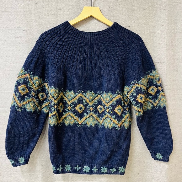 Outback Red Vintage Wool Knit Nordic Sweater Size S - Picture 1 of 12